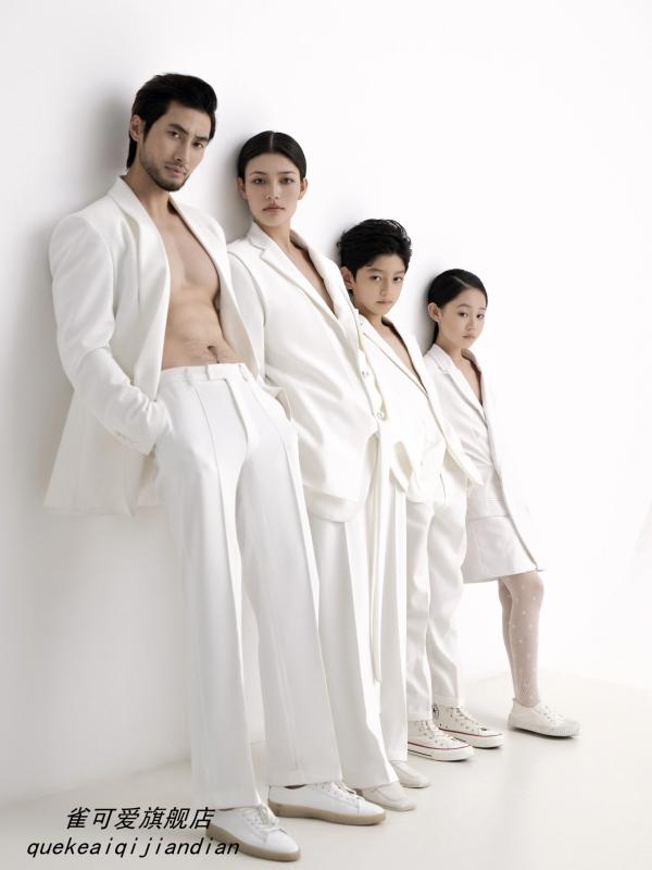 家族 お揃い 衣装 親子 ペア 写真 フォト 撮影 スタジオ 思い出 記念 セット ジャケット パンツ ゆったり キッズ 男の子 女の子 大人 レディース メンズ カジュアル おしゃれ