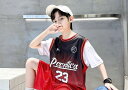 バスケ ウェア キッズ ユニフォーム 夏 速乾 セットアップ スポーツ 半袖 トレーニング 男の子 赤 白 ジャージ 背番号 練習着 ハーフパンツ おしゃれ