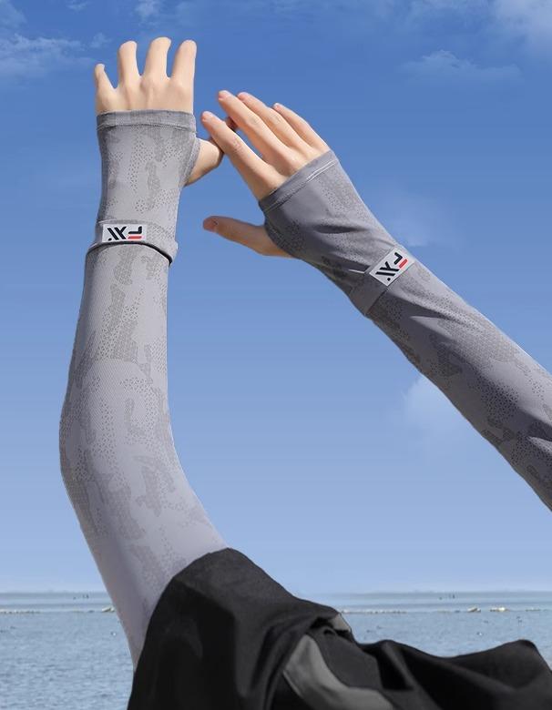 アームカバー おしゃれ アイスシルク メンズ メッシュ ひんやり アウトドア 日焼け防止 夏 釣り サイク..