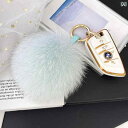 キーホルダー ふわふわ ファー ボール ポンポン 柔らかい かわいい バッグチャーム アクセサリー レディース 車 鍵 チェーン カラフル 赤 ピンク