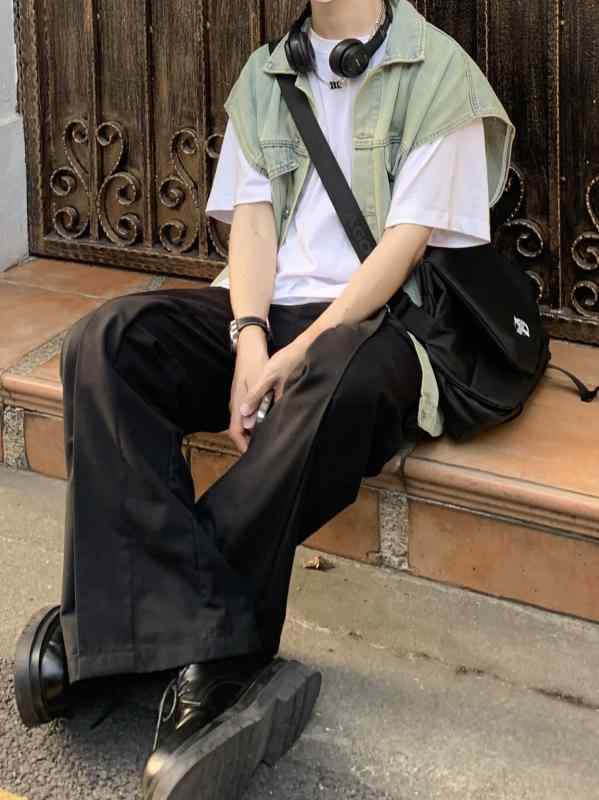 生地の分類: デニム襟のタイプ: 折り返し前立て: シングルブレスト適用季節：夏シルエット：ゆったり素材構成: 綿98