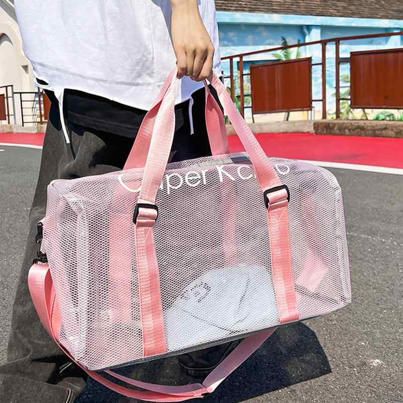 ビニールバッグ 大容量 レディース 防水 収納 カバン 韓国 ショルダー 手提げ フィットネス スイミング..