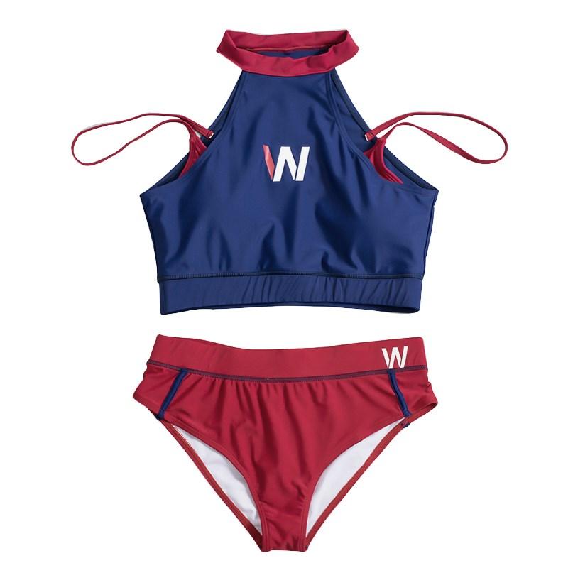 ビキニ レディース水着 夏 韓国 セパレート スリム 胸パッド有り ワイヤー無し 海 プール 温泉 リゾート 旅行 レジャー カジュアル スポーティ おしゃれ