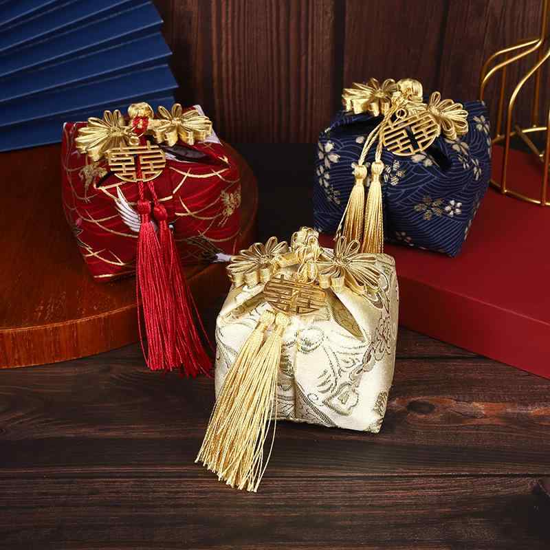ギフト 袋 チャイナ風 中国雑貨 キャンディーボックス 伝統的 お祝い パーティー 結婚式 記念品 レトロ..