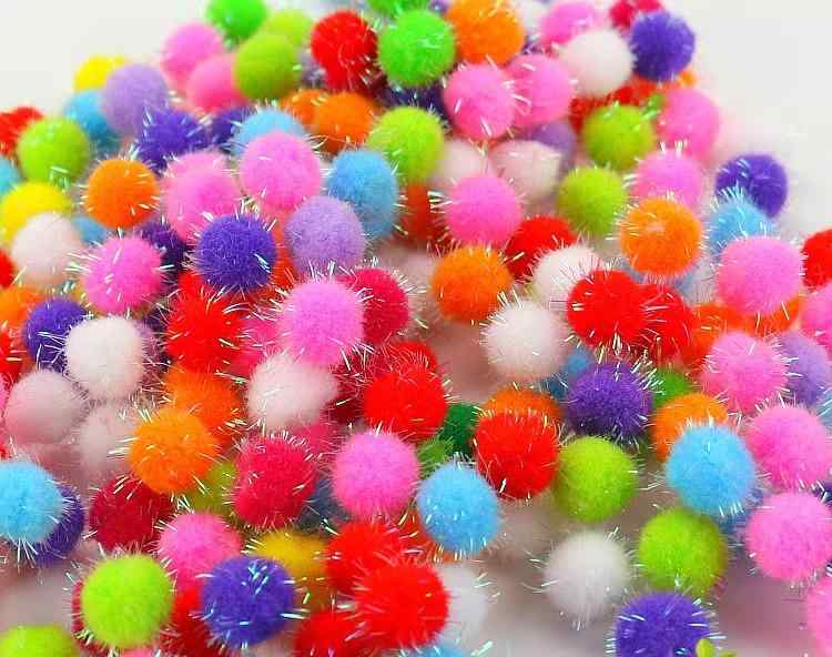 手芸 ポンポン 1～25cm かわいい 手作り 材料 毛玉 まる キラキラ ボール アレンジ ハンドメイド DIY用..