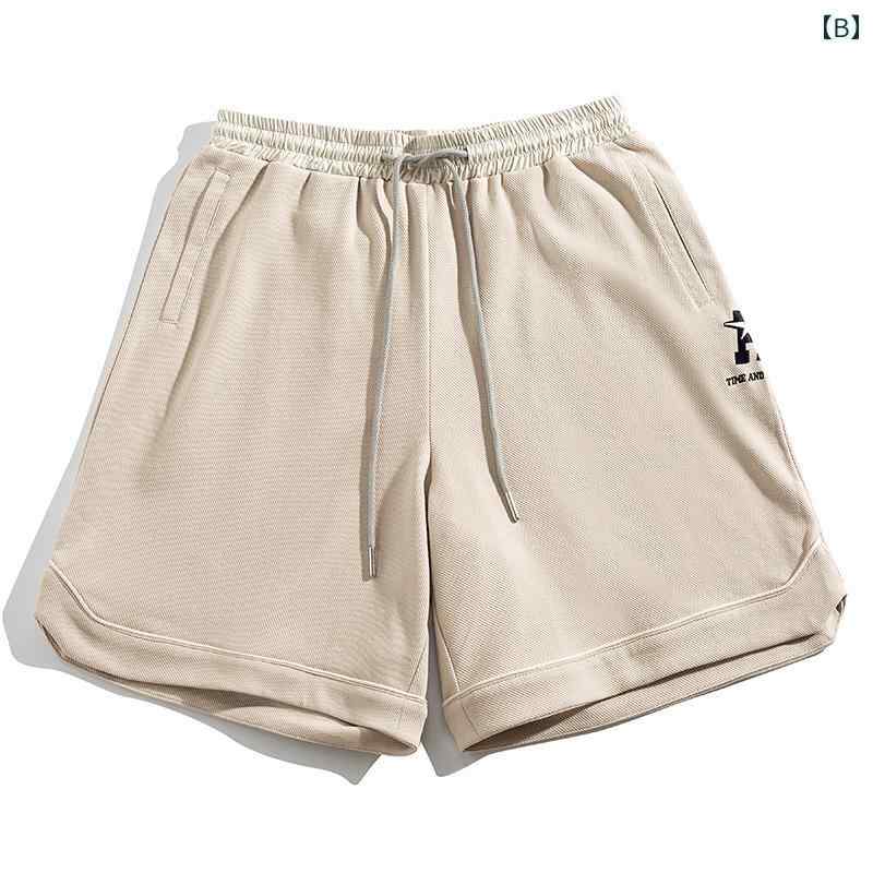 ハーフパンツ メンズ おしゃれ 大きいサイズ 夏 ゆったり ワイド ショートパンツ 黒 ロゴ 刺繍 カジュアル