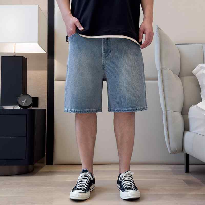 牛仔布 - ハーフパンツ メンズ おしゃれ 大きいサイズ 夏 ウォッシュ加工 デニム ショートパンツ ゆったり カジュアル ワイド 涼しい