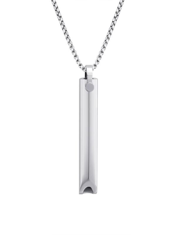 ネックレス 笛 メンズ チタン鋼 色褪せにくい ロング 鎖骨 チェーン 70cm ペンダント 男女兼用 シンプル アクセサリー おしゃれ 20代