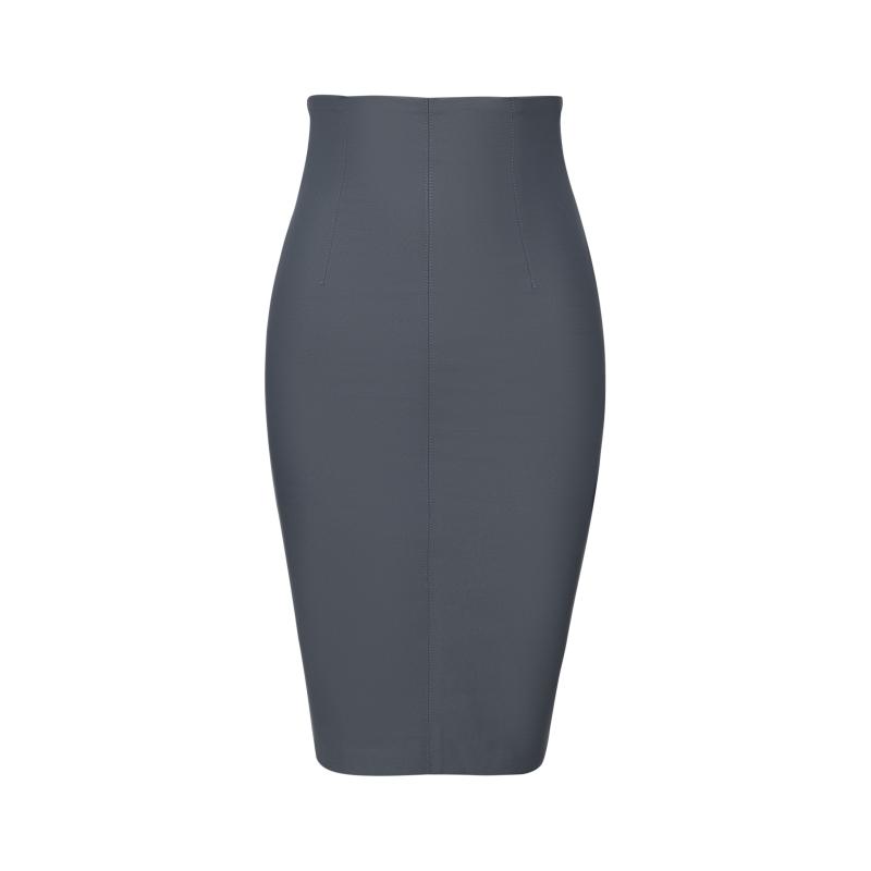 タイトスカート レディース 韓国 ハイウエスト ひざ丈 スリム フィット 伸縮性 通気性 OL 通勤 オフィス カジュアル きれいめ グレー 無地