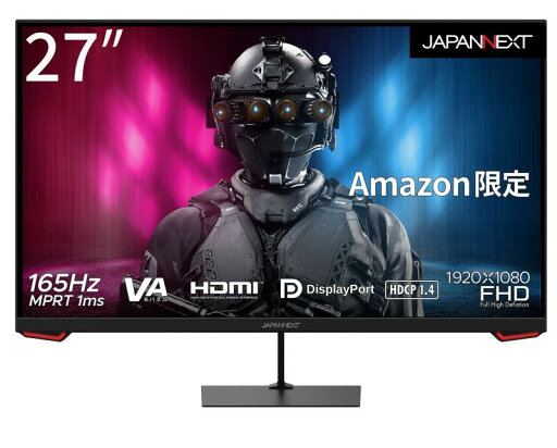 【】 JAPANNEXT 27インチ ゲーミングモニター 165Hz 1ms フルHD 1920x1080解像度 VA パネル ディスプレイ (HDMI/DisplayPort/VESA対応/ブルーライトカット / 視野角178°) JN-VG27FHD 【】 JAPANNEXT 27インチ ゲーミングモニター 165Hz 1ms フルHD 1920x1080解像度 VA パネル ディスプレイ (HDMI/DisplayPort/VESA対応/ブルーライトカット / 視野角178°) JN-VG27FHD