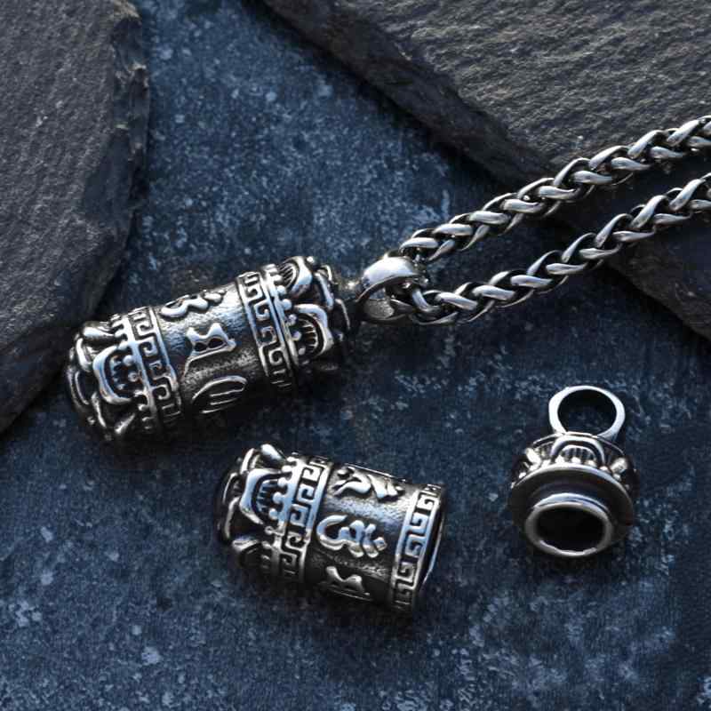 チェーン材質：チタン鋼パターン: 転写ビーズA：ペンダント+ 4mm幅 60cm 銀黒小麦チェーンB：ペンダント+ 4mm幅 70cm 銀黒小麦チェーンC：ペンダント+ 4mm幅 80cm 銀黒小麦チェーン