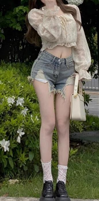 楽天市場】ダメージ デニム ショートパンツ（スタイル（パンツ