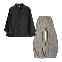 瞑想 坐禅 服 レディース 中国風 リネン 通気性 ゆったり 大きいサイズ チャイナボタン スタンドカラー セットアップ 長袖 バルーンパンツ 修行 仏教 ヨガ...