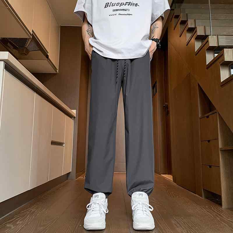 ジョガーパンツ メンズ 薄手 春夏 速乾性 伸縮性 涼しい 快適 ロング丈 ズボン ワイドレッグ ゆったり 大きいサイズ おしゃれ カジュア..