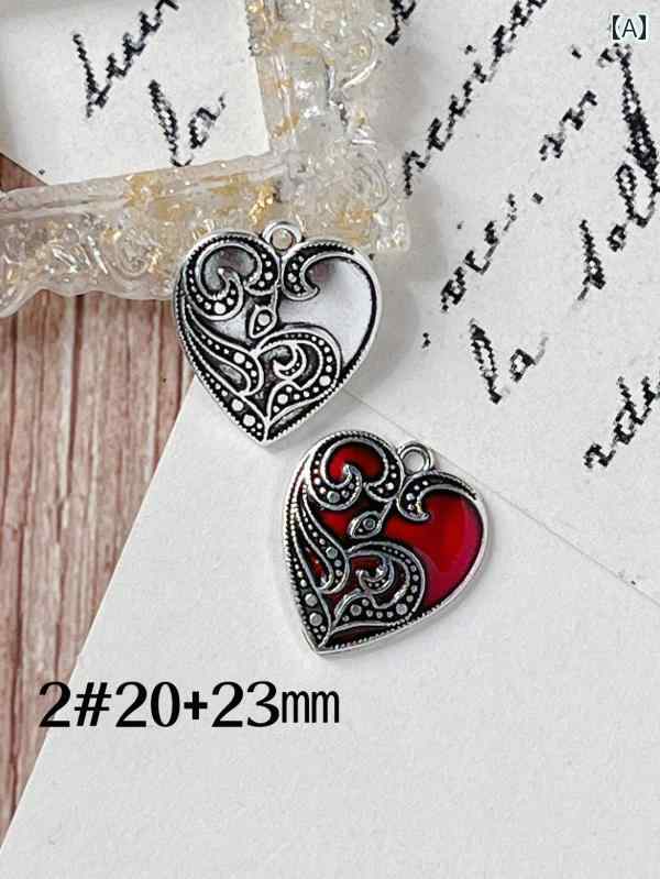 ハンドメイド 材料 かわいい ハート 薔薇 十字架 合金 メッキ アクセサリー デコパーツ チャーム キー..