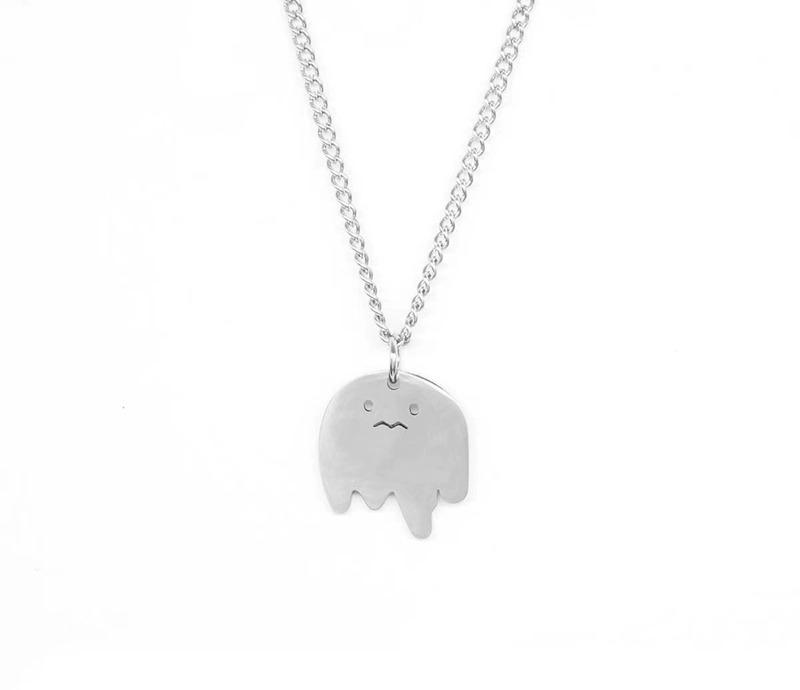 ハロウィン アクセサリー ネックレス ペンダント リトル ゴースト かわいい 個性 パンク シンプル チェーン イベント パーティー ファッション