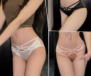 セクシー ランジェリー 大人 レディース ショーツ 下着 紐パン リング レース サテン 抗菌 ラインがでない ローウエスト セット 白 黒 ピンク おしゃれ