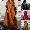 エスニック ファッション 大人 女性 レディース マレーシア 服 綿 レトロ ルーズ ゆったり 長袖 ローブ アラブ Aライン スカート ワンピース ロング 大...