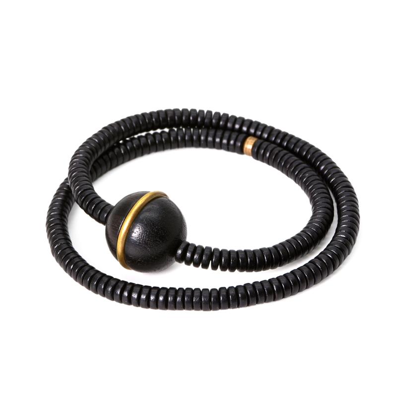 ブレスレット メンズ レディース 黒檀 黄銅 ビーズ レトロ エスニック 小物 アクセサリー ネックレス おしゃれ カップル ペア 記念日 プレゼント