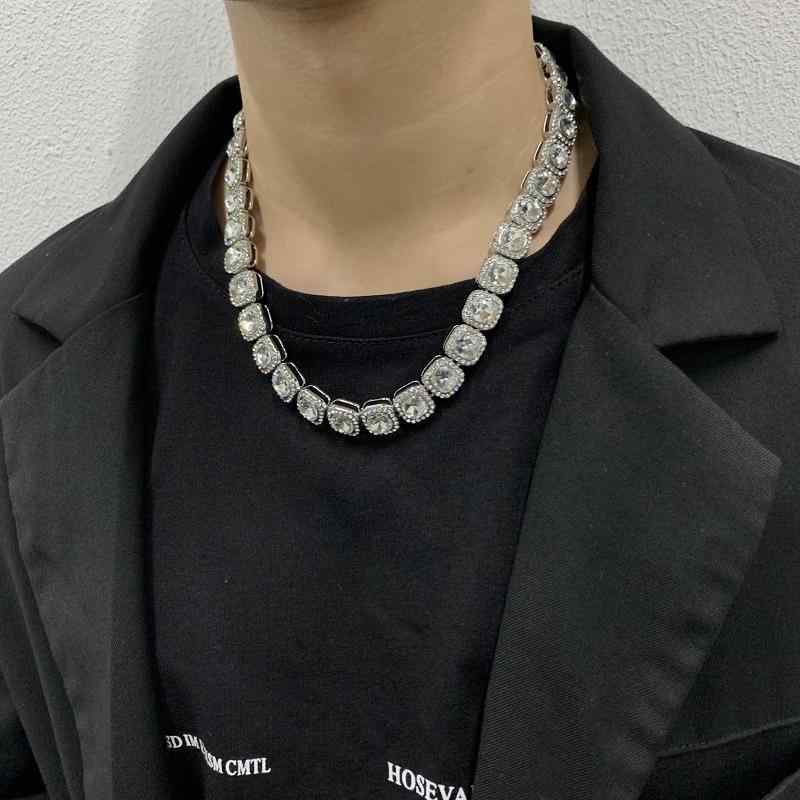 楽天フロントップ楽天市場店ネックレス メンズ レディース カップル アクセサリー ブレスレット 小物 装飾 チタン ストーン キラキラ ダンス 旅行 ヒップホップ ストリート おしゃれ アイスシュガー