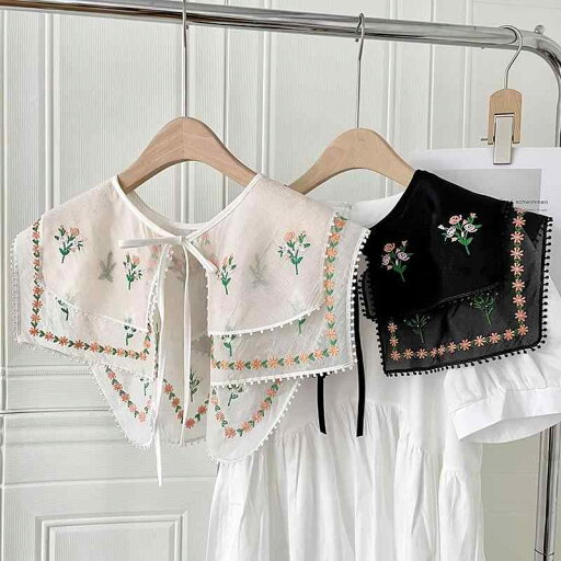 付け襟 レース レディース 春夏 刺繍 韓国 大きめ 透け感 シースルー フェイクカラー レイヤード 重ね着風 小物 アクセサリー フェミニン ガーリー 花柄 かわいい 白 黒 ピンク 付け襟 レース レディース 春夏 刺繍 韓国 大きめ 透け感 シースルー フェイクカラー レイヤード 重ね着風 小物 アクセサリー フェミニン ガーリー 花柄 かわいい 白 黒 ピンク