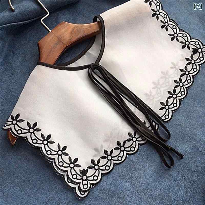 つけ襟 キッズ 春夏 子供 大きめ レトロ 韓国 上品 清楚 おしゃれ ワンピース ニット アクセサリー 小物 レイヤード 重ね着風 リボン