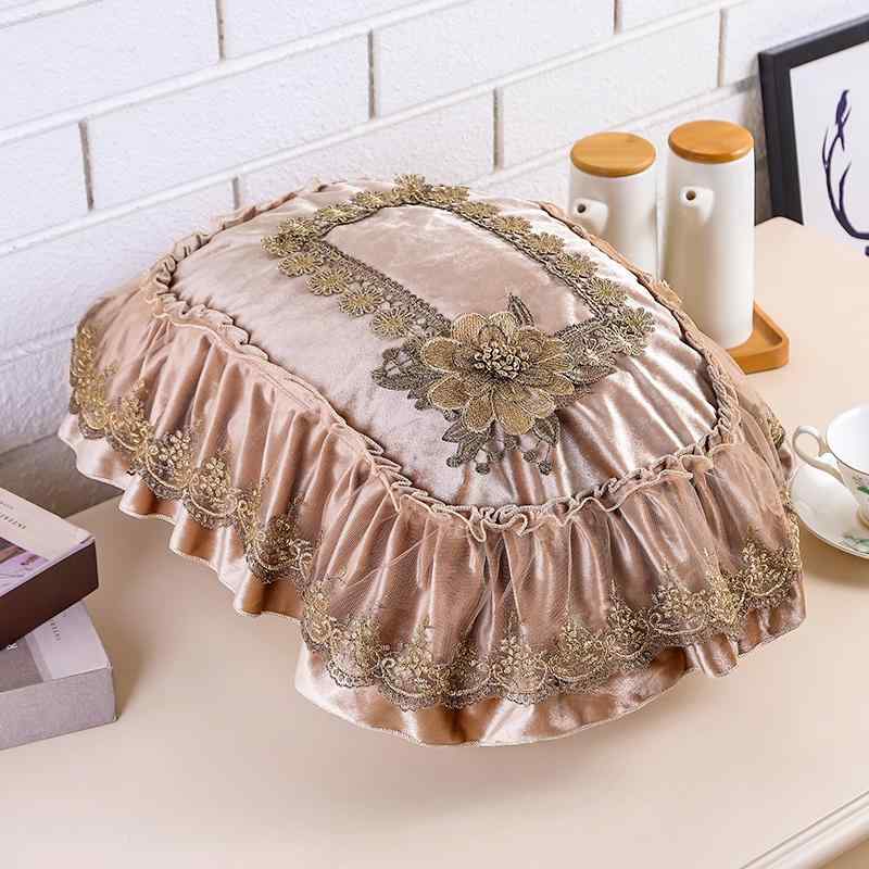 炊飯器カバー 布 ダストカバー 生地 ヨーロピアン 刺繍 家庭用 ラウンド キッチン インテリア オシャレ..