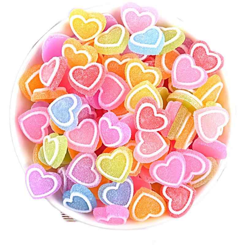 ハンドメイド パーツ かわいい アクリル DIY 材料 つや消し ハート型 キャンディ 携帯電話 ケース デコ..