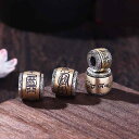 ペンダントトップ メンズ レディース アクセサリー 小物 首 おしゃれ エスニック シルバー お守り 手作り 文字 ビーズ 男女兼用 カップル 夫婦 お揃い ペア(4)