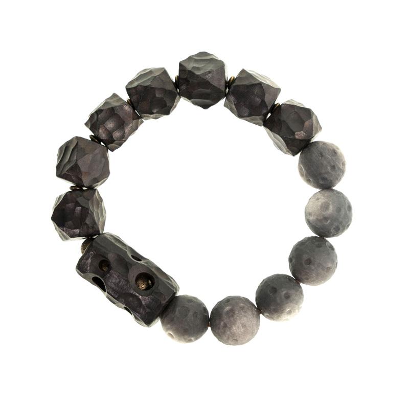 ブレスレット メンズ レディース 黒檀 銀曜石 ビーズ 木製 レトロ カジュアル おしゃれ シンプル 個性的 小物 アクセサリー 誕生日 プレゼント