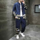 セットアップ メンズ リネン 夏 中国 薄手 ジャケット 綿麻 長袖 アウター 長ズボン 龍 釈迦結び ボタン スタンドカラー 防風 ゆったり 大きいサイズ T...