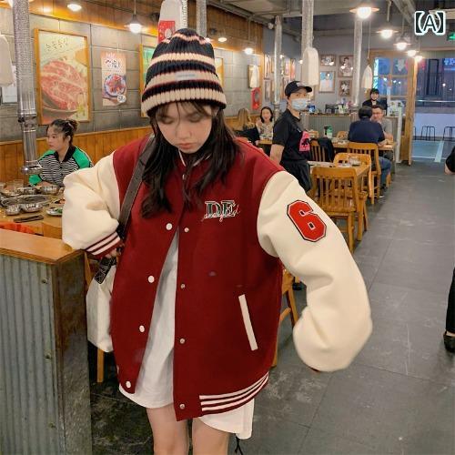 スタジャン レディース おしゃれ カジュアル ジャケット ゆったり アウター アメリカ タオル 刺繍 キル..