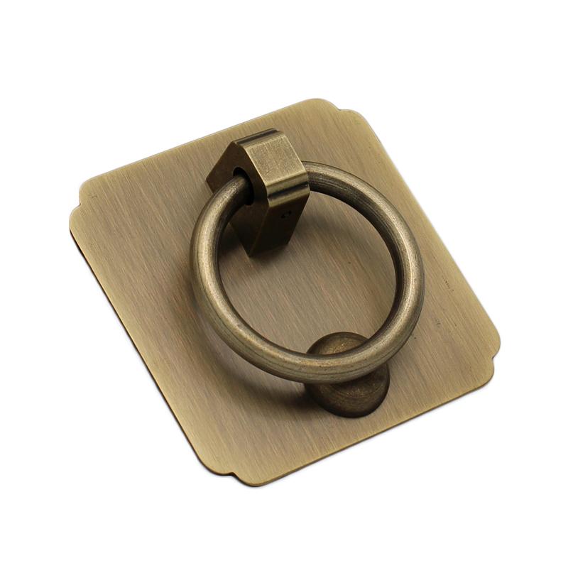 ドアノッカー 真鍮 銅 取手 ノック ハンドル リング ノブ 玄関 ドア 扉 引き出し 家具 棚 キャビネット..