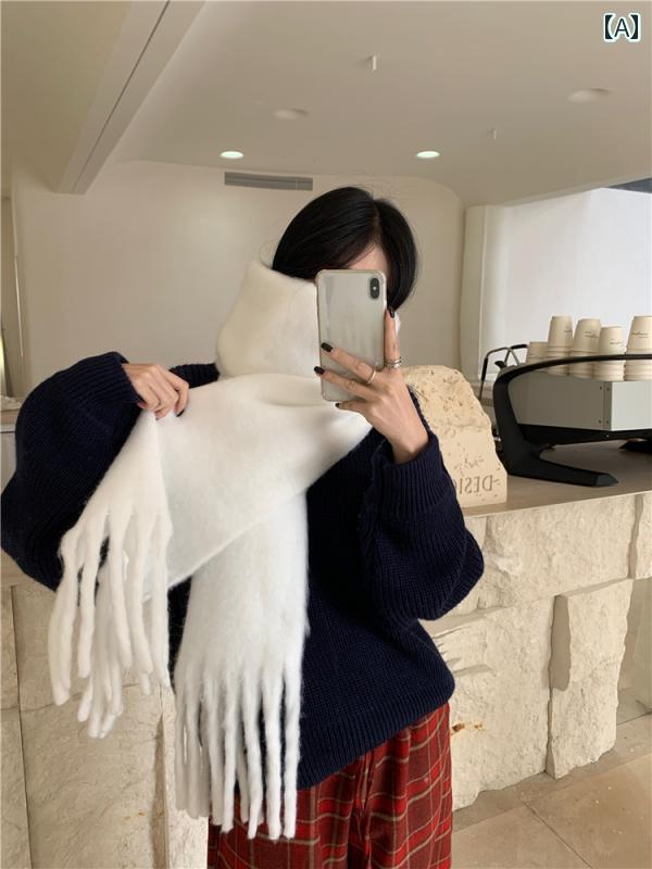 ストール 大判 冬 レディース マフラー おしゃれ カジュアル ソリッドカラー フリンジ大き 女性 秋 アシンメトリー 多目的 ショール