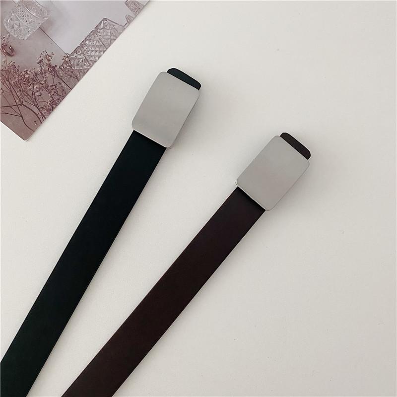 ベルト レディース ジーンズ おしゃれ 太め PUレザー 合金 バックル シンプル 上品 デニムパンツ スラックス ウエストマーク 個性的 黒 茶