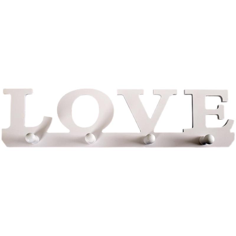 フック 壁掛け おしゃれ ヨーロピアン カントリー調 英字ロゴ 木 プラスチック ハンガー 玄関 寝室 帽..