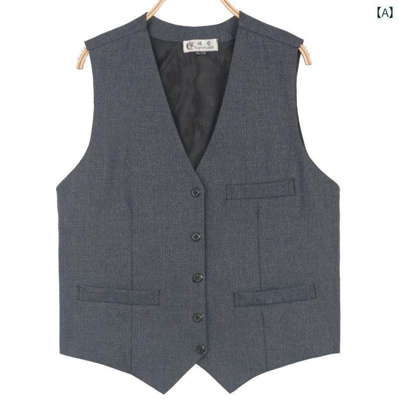 ベスト メンズ おしゃれ 50代 60代 ゆったり 大きいサイズ ビジネス シンプル ポケット フォーマル カジュアル(4)