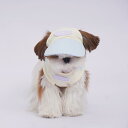 犬 帽子 日よけ おしゃれ ペット用 猫 夏 ハット 耳 穴 ゴム 屋外 アウトドア お出かけ 散歩 旅行 写真 撮影 キャップ つば アクセサリー オール シーズン ワンポイント 英字 メッシュ 黄色