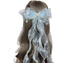 バレッタ 大きめ リボン レース パール レディース ロリータ クリップ ヘアアクセサリー ガーリー まとめ髪 アレンジ 韓国 女の子 ベージュ 赤 紫