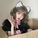 ゴスロリ ヘッドドレス メイド かわいい 猫耳 ヘアアクセサリー ロリータ カチューシャ コスプレ ハロウィン クリスマス キツネ チョーカー 白 黒 ピンク