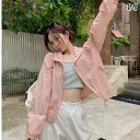 アウター レディース 薄手 夏 日焼け防止 長袖 アウトドア 虫よけ カジュアル 甘辛 ピンク ショート サンプロテクション 女性 薄手 通気性 フード パーカー ルーズ