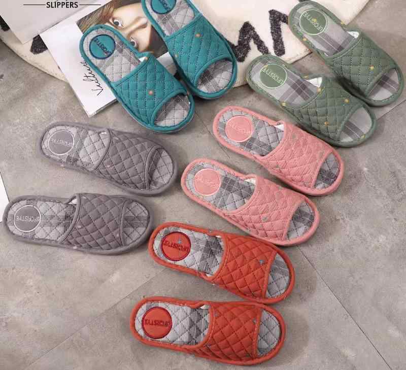 スリッパ レディース メンズ 春秋 室内 ルームシューズ 静音 布 滑りにくい 歩きやすい 柔らかい シン..