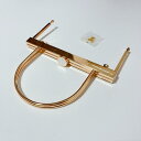 口金 がま口 18cm ハンドル 金具 材料 ハンドメイド 手芸 パーツ 素材 ネジ付き カバン バッグ DIY シンプル エレガント ゴールド