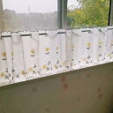 カフェカーテン 遮光 おしゃれ 花柄 ガーゼ ハーフ 出窓 ショート 面ファスナー フリーパンチング キッチン ホワイト ピンク イエロー インテリア カントリー 調 ナチュラル