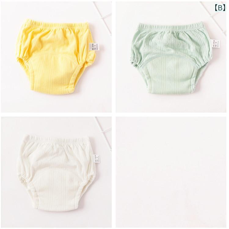 おむつカバー パンツ ベビー 綿 新生児 女の子 男の子 防水 洗える トイレ トレーニング 夏 薄手 通気性 幼児 ピンク イエロー ブルー トラ アヒル ヒヨコ
