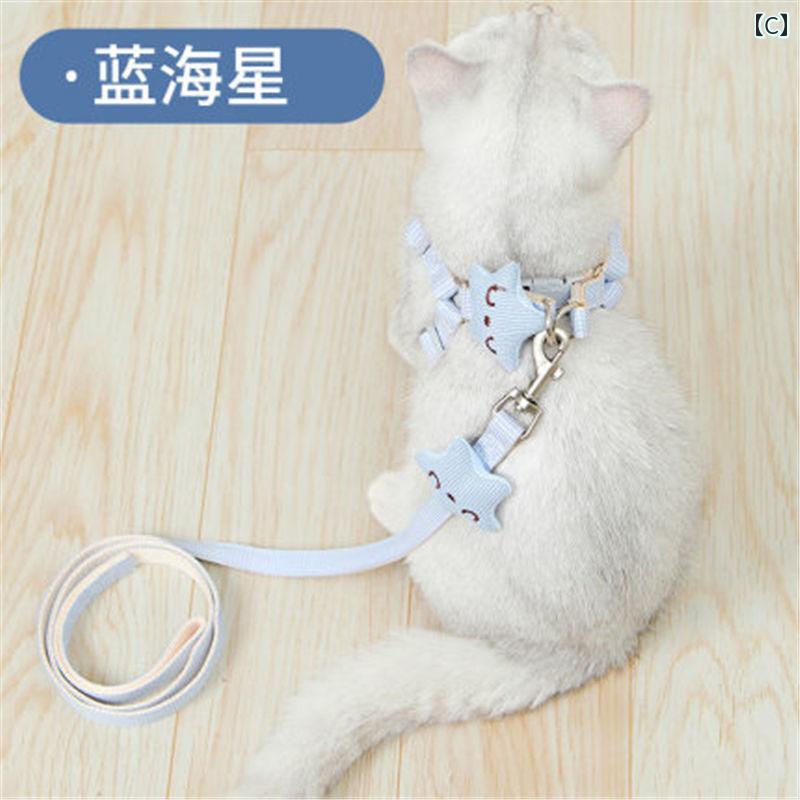ハーネス 猫 外れにくい 可愛い リード 調節可能 壊れにくい 花柄 散歩 おでかけ ...
