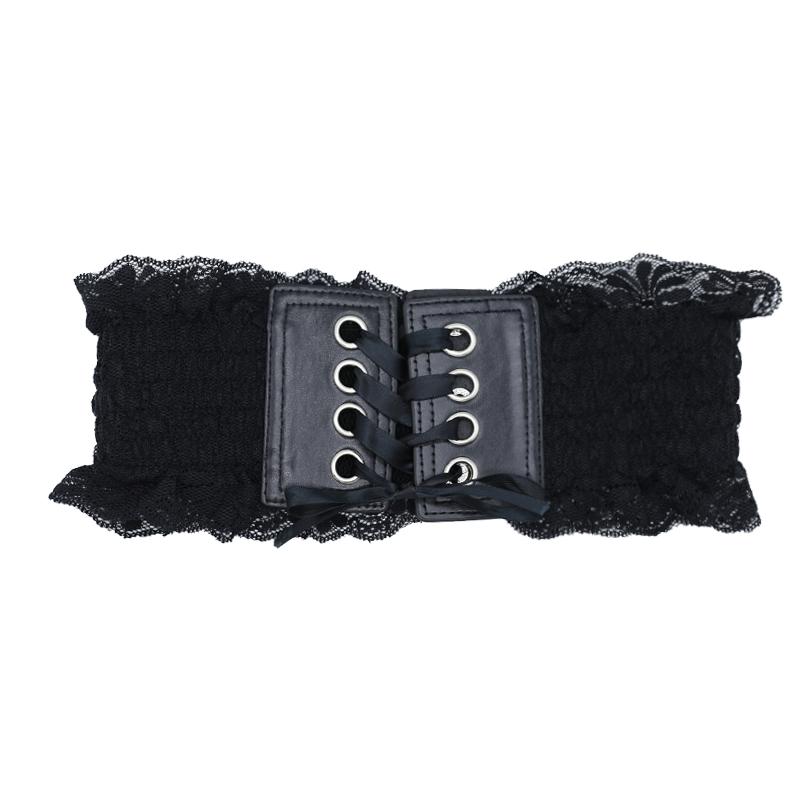 コルセット ベルト ウエストマーク レディース おしゃれ エレガント 普段使い フォーマル コート 装飾 ワイド 太 合わせやすい シングルループ PUレザー 黒 白