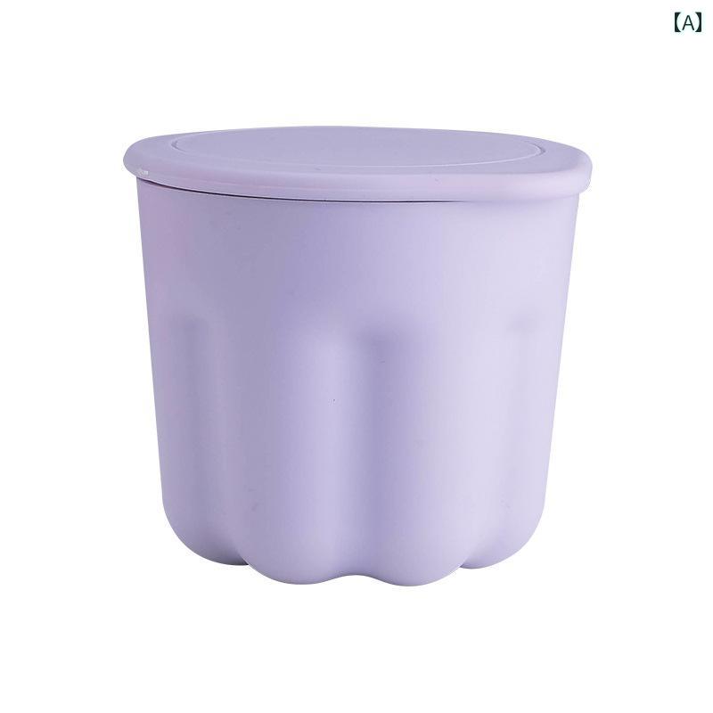 メイクブラシスタンド 乾燥 収納 ラック 洗浄 ボックス ボウル マット 道具 便利 多目的 紫 ピンク 青 かわいい コンパクト