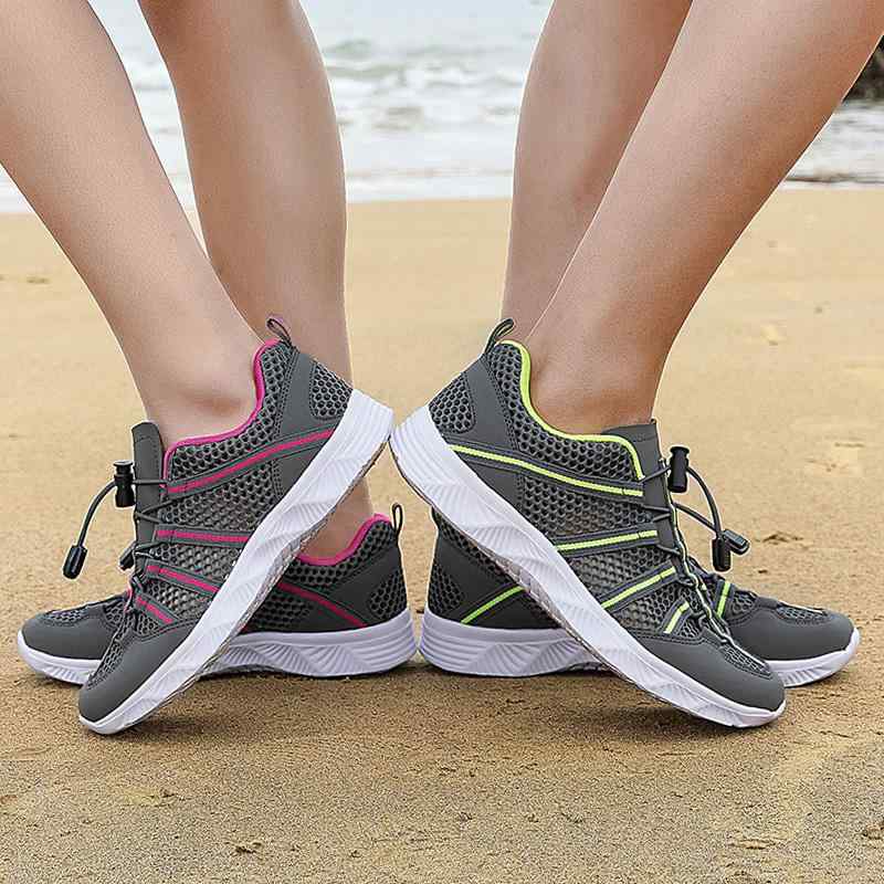 メッシュシューズ メンズ 夏 通気性 ビーチ ウェーディング 速乾 スポーツ レジャー ブラック グレー ピンク カジュアル スニーカー フラット ヒール レディース 男女兼用