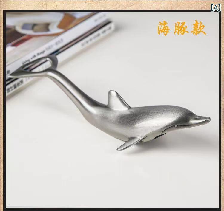 栓抜き おしゃれ ヨーロピアン ビール ボトル オープナー 多機能 アシカ イルカ 亜鉛 合金 家庭用 キッチン 雑貨 ギフト シルバー